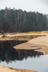 empty sandy beach by the sea