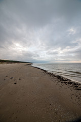 empty sandy beach by the sea