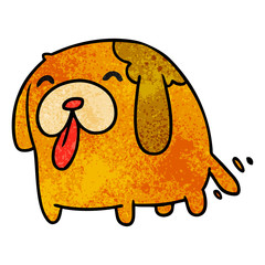 textured cartoon kawaii of a cute dog