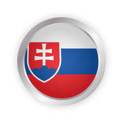 Obraz premium Slovakia flag. Brush painted Slovakia flag. Hand drawn style illustration with a grunge effect and watercolor. Slovakia flag with grunge texture. Vector illustration.