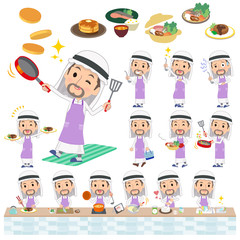 Arab Kandura men_cooking