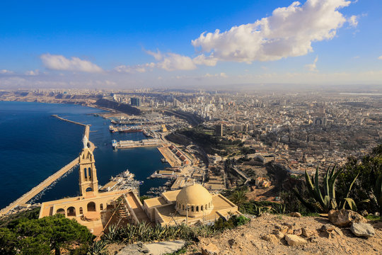 Panoramic View to the Oran Coastline, Algeria