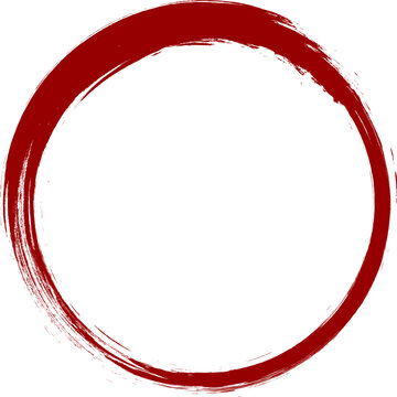 vector brush strokes circles of paint on white background. Ink hand drawn paint brush circle. Logo, label design element vector illustration. Black abstract grunge circle. Frame