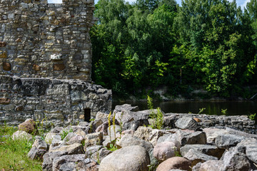 ancient stone building castle details