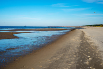 empty sandy beach by the sea