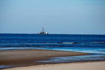 empty sandy beach by the sea