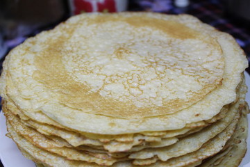 big stack of delicious pancakes 