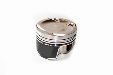 A picture of the light forged sport and racing piston. Isolated on white background. 