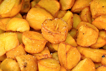 French fries potatoes close up
