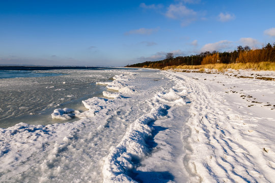 Hel penisula (Poland) in winter time. 