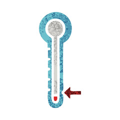 retro illustration style cartoon glass thermometer
