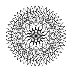 monochrome mandala victorian style