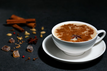 Indian tea Masala with spices