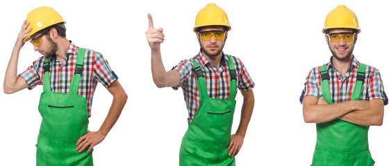 Industrial worker isolated on white 