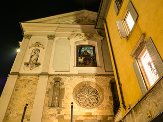 facade of church Chiesa di San Leonardo at night