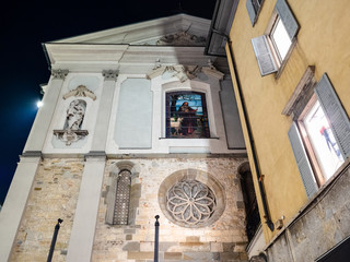 facade of church Chiesa di San Leonardo in evening