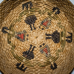 closeup of wicker basket