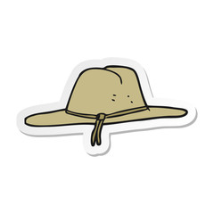 sticker of a cartoon hat
