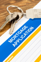 Mortgage application form, financial concept