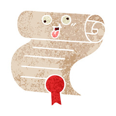 retro illustration style cartoon contract