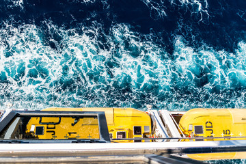 lifeboat on a cruise ship