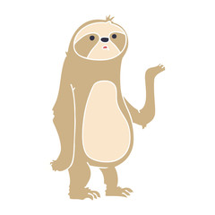 quirky hand drawn cartoon sloth