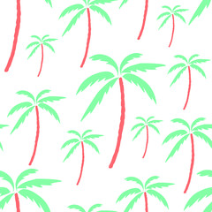 palm tree pattern on white background