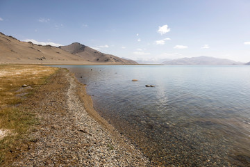 Karakul Lake in the Pamir Mountains in Tajikistan