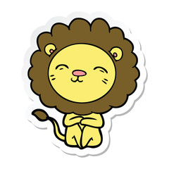 sticker of a cartoon lion