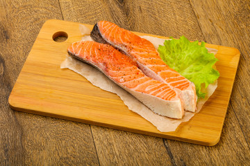 Raw salmon