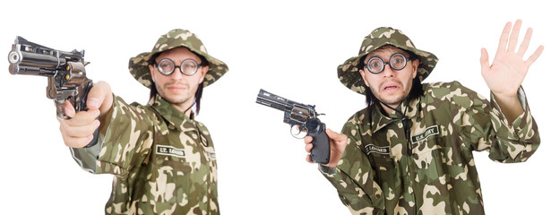 Collage of funny soldier photos