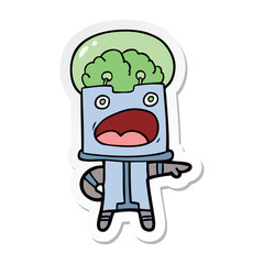 sticker of a cartoon robot