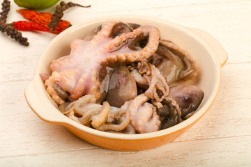 Raw octopus