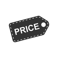Price coupon icon in flat style. Price tag vector illustration on white isolated background. Sale sticker business concept.