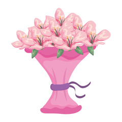 beutiful flowers bouquet icon