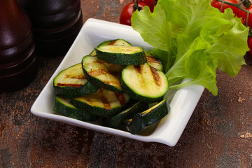 Vegan cuisine - grilled zucchini