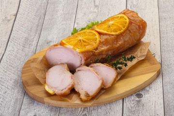 Chicken roll with orange