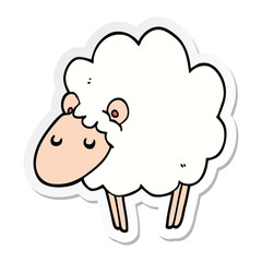 sticker of a cartoon sheep