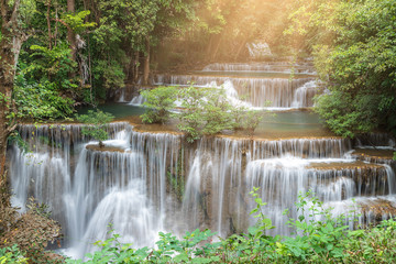 Huai Mae Khamin Waterfall tier 4, Khuean Srinagarindra National Park, Kanchanaburi, Thailand