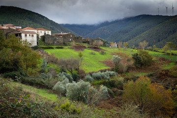 a view of Aigra Nova Schist Village (municipality of Gois), Coimbra, Portugal