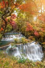 Huai Mae Khamin Waterfall tier 4, Khuean Srinagarindra National Park, Kanchanaburi, Thailand