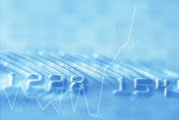 Double exposure Rows of coins of cash,money, dollar on the table,finance and business concept,Tex time soft focus and blurred style,dark tone.