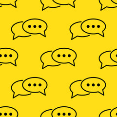 Fototapeta premium Speech bubble seamless pattern