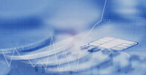 Double exposure Rows of coins of cash,money, dollar on the table,finance and business concept,Tex time soft focus and blurred style,dark tone.