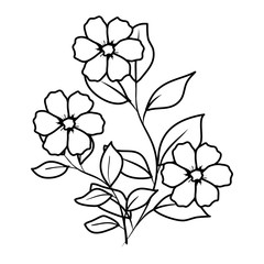 Fototapeta premium beautiful flowers decorative icon