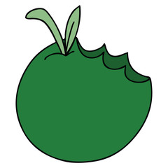 quirky hand drawn cartoon apple