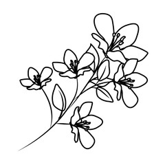 beautiful flowers decorative icon