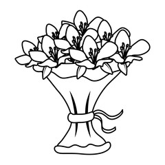 beutiful flowers bouquet icon