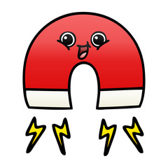 gradient shaded cartoon magnet