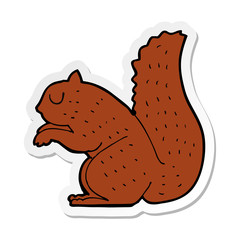 sticker of a cartoon squirrel